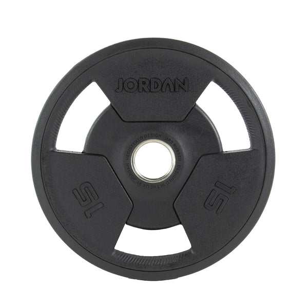 JORDAN® Rubber Tri-Grip Olympic Weight Plates - NEW DESIGN