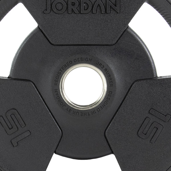 JORDAN® Rubber Tri-Grip Olympic Weight Plates - NEW DESIGN
