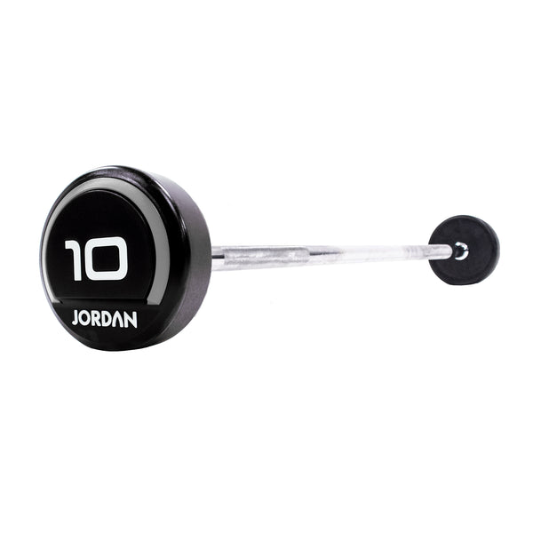 JORDAN® Urethane Barbells - Straight Bars (Grey) CLEARANCE