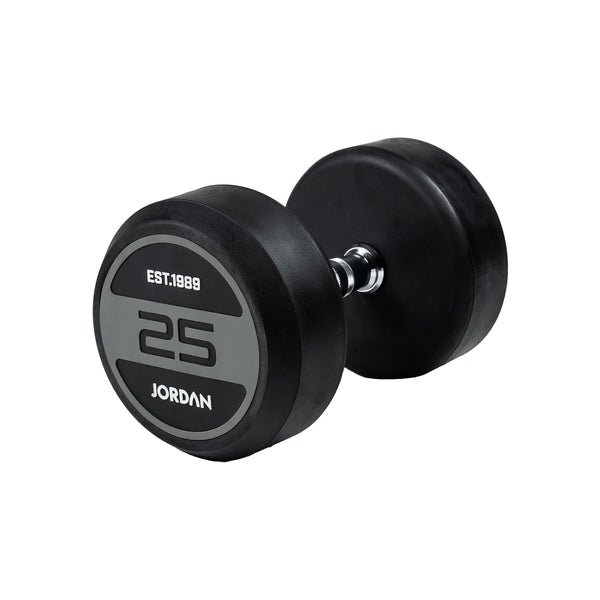 JORDAN® Rubber Dumbbells - Up to 70kg (Grey)