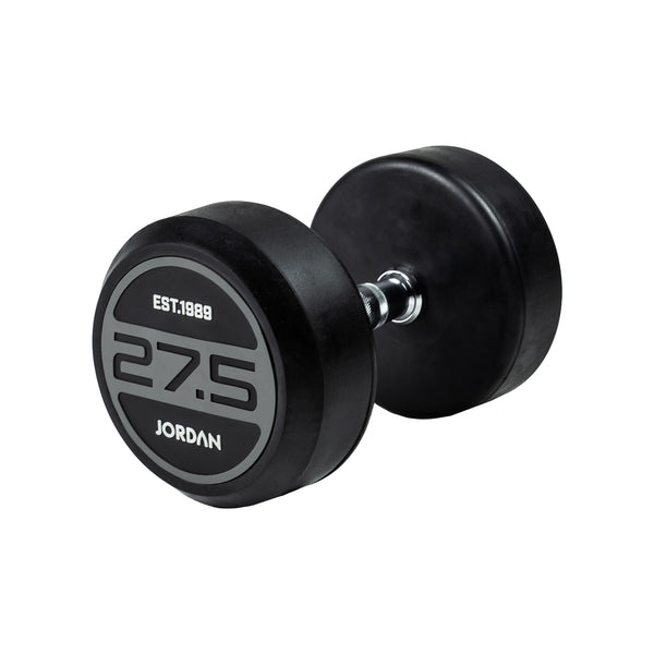 JORDAN® Rubber Dumbbells - Up to 70kg (Grey)