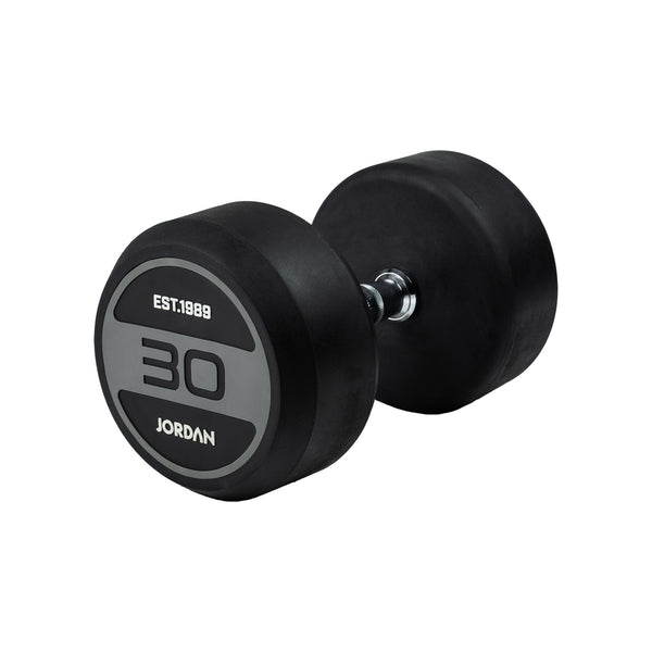 JORDAN Rubber Dumbbells - Up to 70kg (Grey)