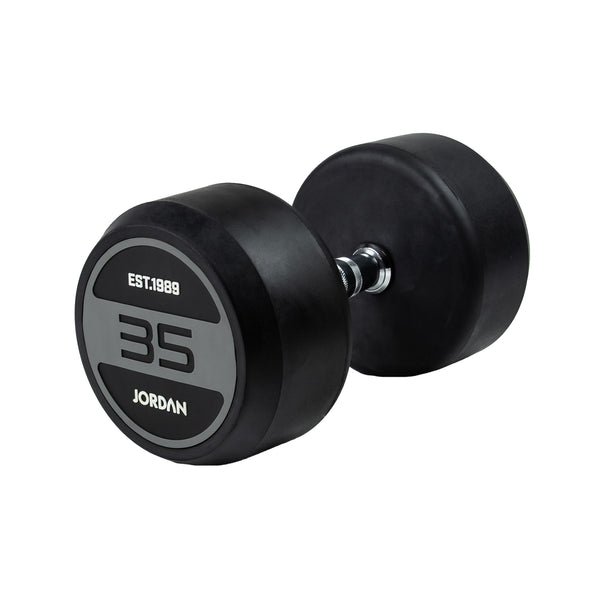 JORDAN® Rubber Dumbbells - Up to 70kg (Grey)