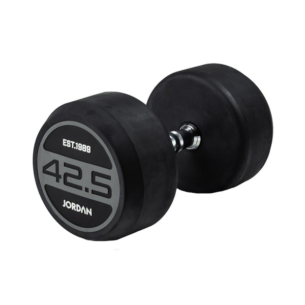 JORDAN® Rubber Dumbbells - Up to 70kg (Grey)
