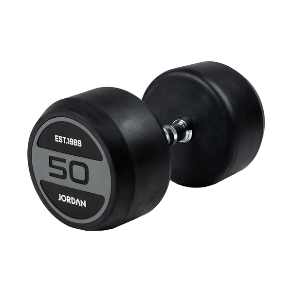 JORDAN Rubber Dumbbells - Up to 70kg (Grey)