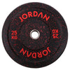 HG Black Rubber Bumper Plate - Coloured Fleck Jordan Fitness 25kg
