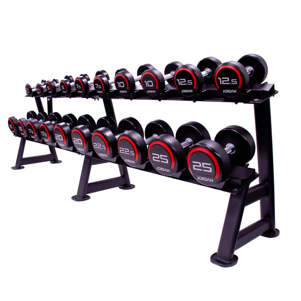 12 Pair Dumbbell Rack (2 tier) Jordan Fitness