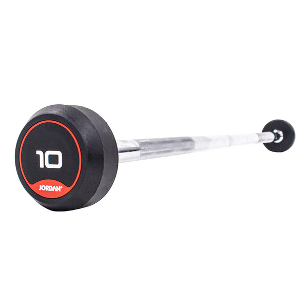 JORDAN Rubber Barbells - Straight Bar (Red)