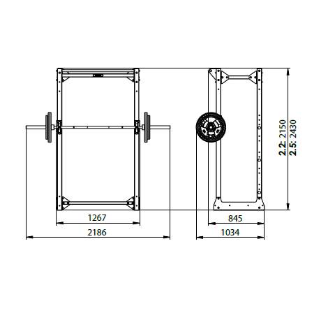 Jordan Fitness Ultimate Strength Half Rack (Fixed)