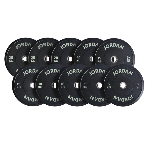 JORDAN® Black Rubber Bumper Weight Plates - NEW DESIGN