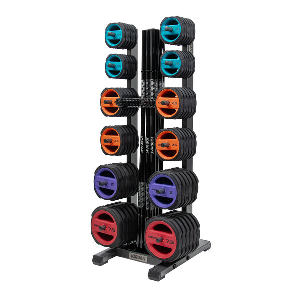 JORDAN® Studio Barbell Racks (Holds 12 Sets/30 Sets)