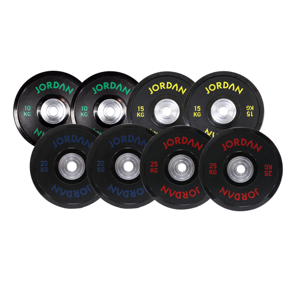 Black Urethane Competition Weight Plate - Coloured Text
