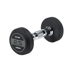 JORDAN® Rubber Dumbbells - Up to 70kg (Grey)