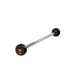JORDAN® Fixed Barbells - Straight Bar Rubber (Red)
