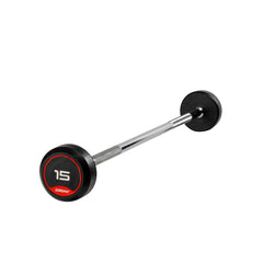 JORDAN® Fixed Barbells - Straight Bar Rubber (Red)