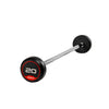 JORDAN® Fixed Barbells - Straight Bar Rubber (Red)