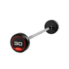 JORDAN® Fixed Barbells - Straight Bar Rubber (Red)