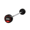 JORDAN® Fixed Barbells - Straight Bar Rubber (Red)