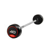 JORDAN® Fixed Barbells - Straight Bar Rubber (Red)
