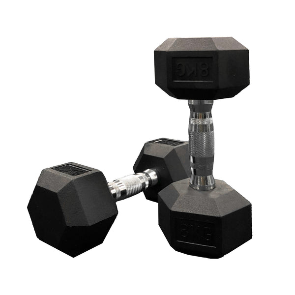 Rubber Hex Dumbbell Jordan Fitness