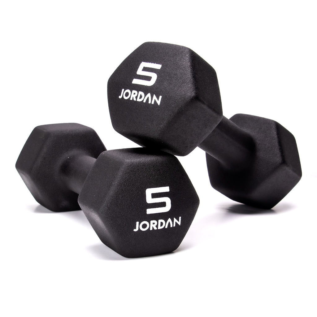 JORDAN Neoprene Studio Hex Dumbbells, Jordan Fitness