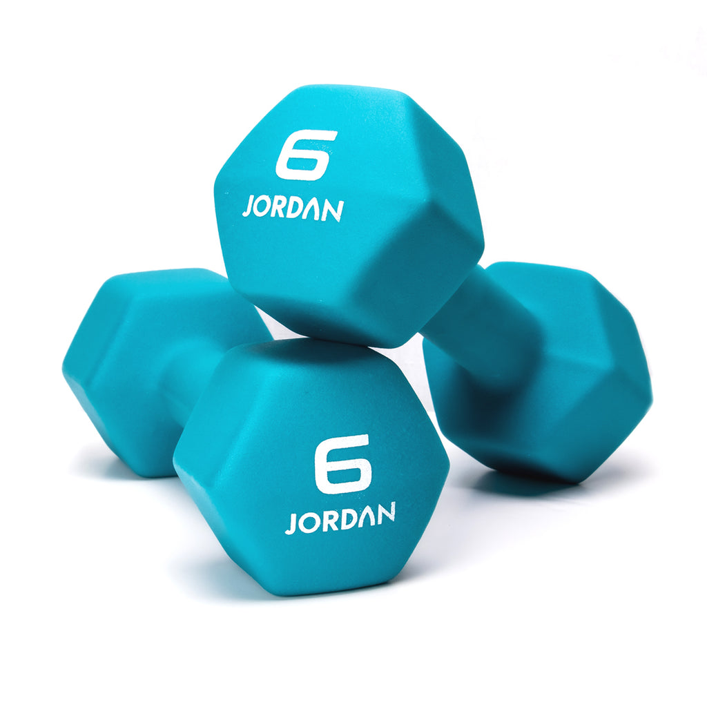 JORDAN® Neoprene Studio Hex Dumbbells Sets Jordan Fitness