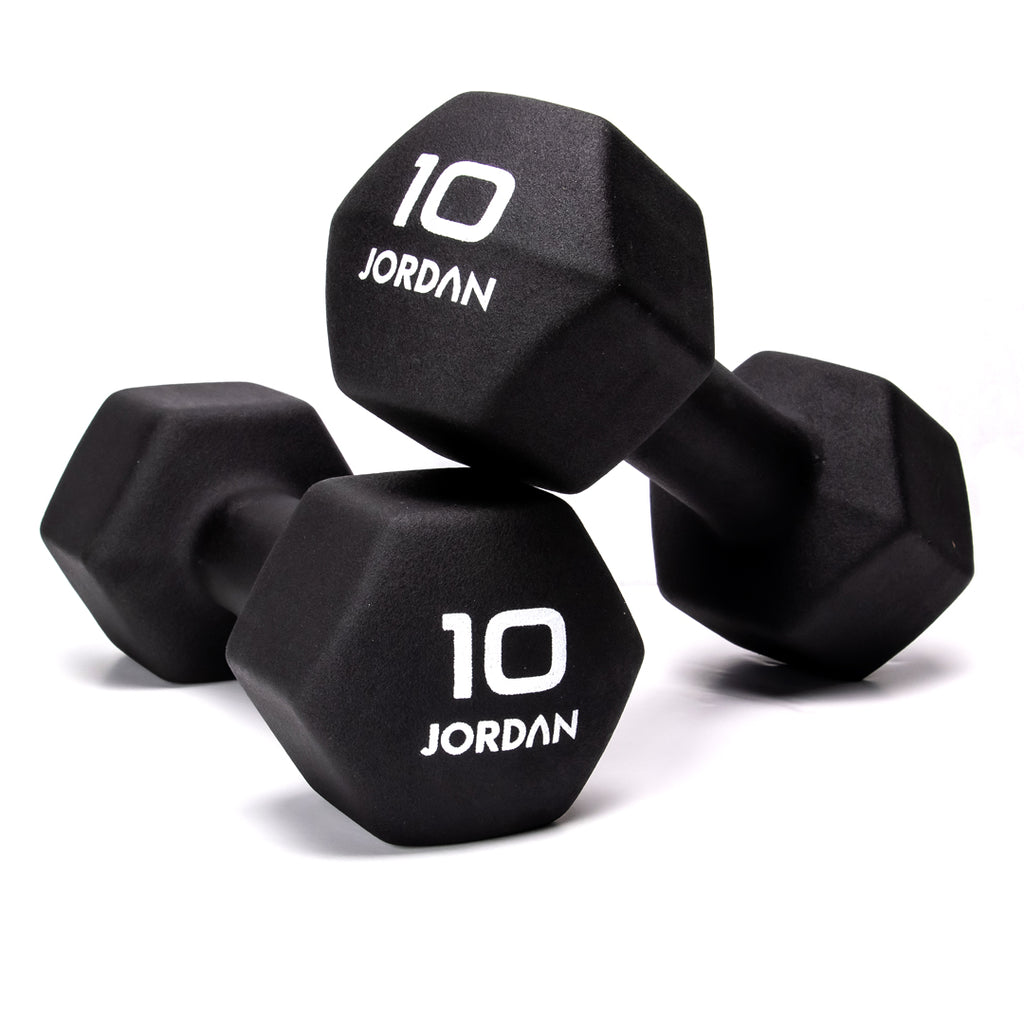 JORDAN® Neoprene Studio Hex Dumbbells Sets Jordan Fitness