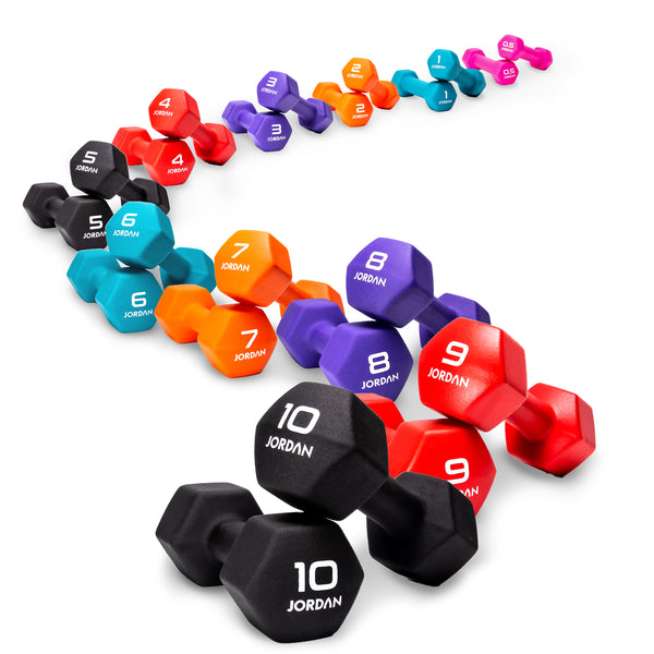 JORDAN Neoprene Studio Hex Dumbbells