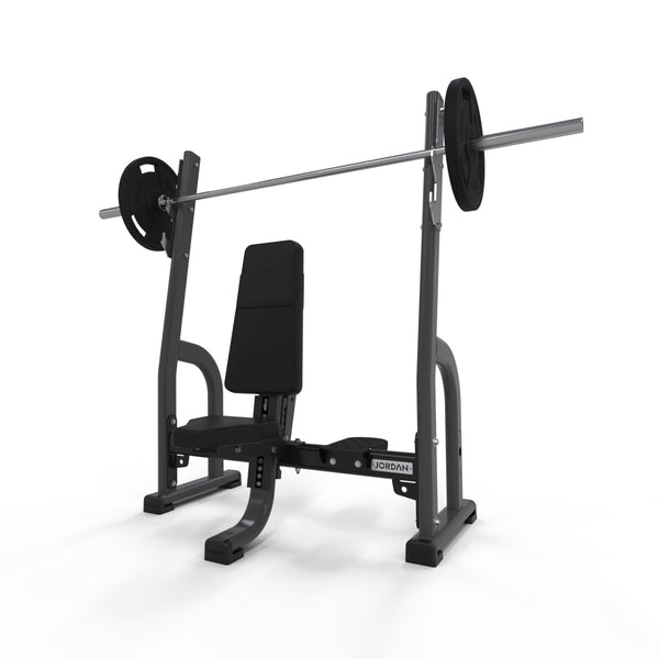 Olympic Shoulder Press Bench Jordan Fitness Grey