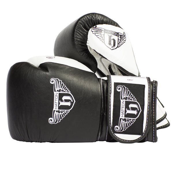 Hatton Boxing Pro Leather Boxing Gloves with Velcro