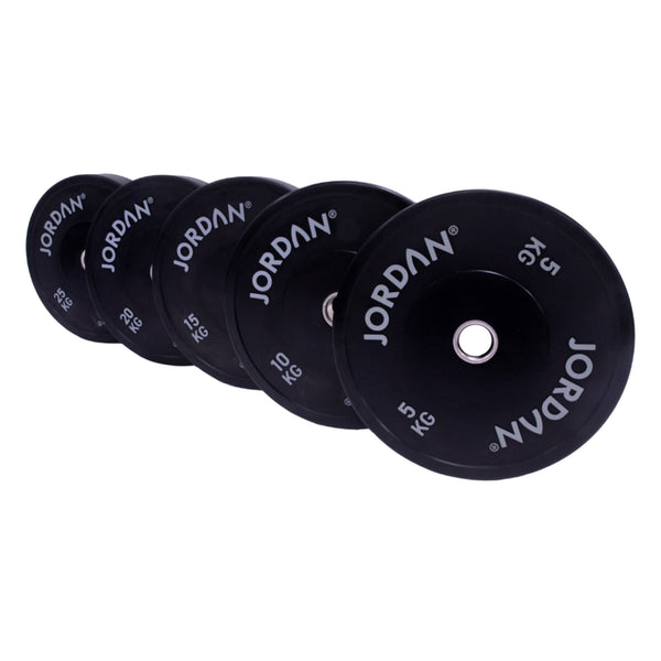 HG Black Rubber Bumper Plates Jordan Fitness