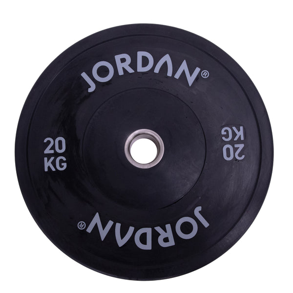 HG Black Rubber Bumper Plates Jordan Fitness 20kg