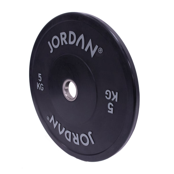 HG Black Rubber Bumper Plates Jordan Fitness 5kg