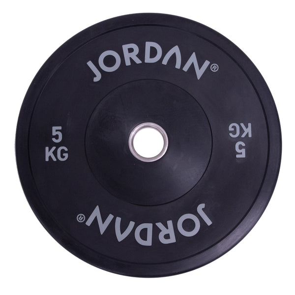 HG Black Rubber Bumper Plates Jordan Fitness 5kg