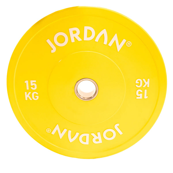 HG Coloured Rubber Bumper Plates Jordan Fitness 15kg