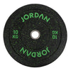 HG Black Rubber Bumper Plate - Coloured Fleck Jordan Fitness 10kg