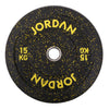 HG Black Rubber Bumper Plate - Coloured Fleck Jordan Fitness 15kg