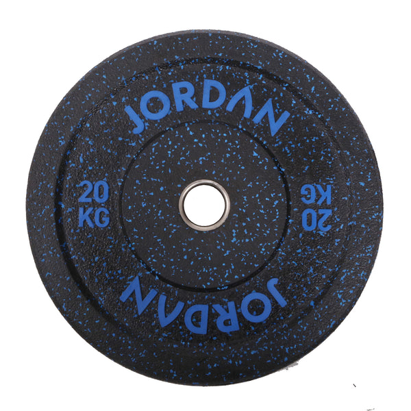 HG Black Rubber Bumper Plate - Coloured Fleck Jordan Fitness 20kg