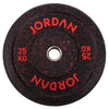 HG Black Rubber Bumper Plate - Coloured Fleck Jordan Fitness 25kg