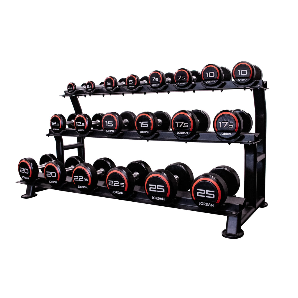 10 Pair Dumbbell Rack (3 tier) JORDAN Jordan Fitness