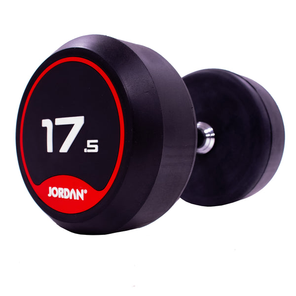 JORDAN Rubber Dumbbells - Up to 70kg (Red)