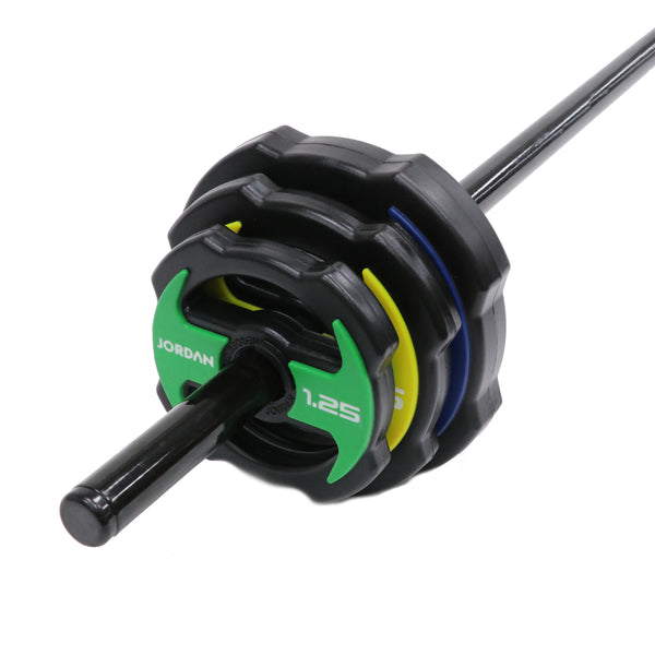 SAVE 50%! JORDAN® Ignite V2 Urethane Studio Barbell Sets - Colour Coded