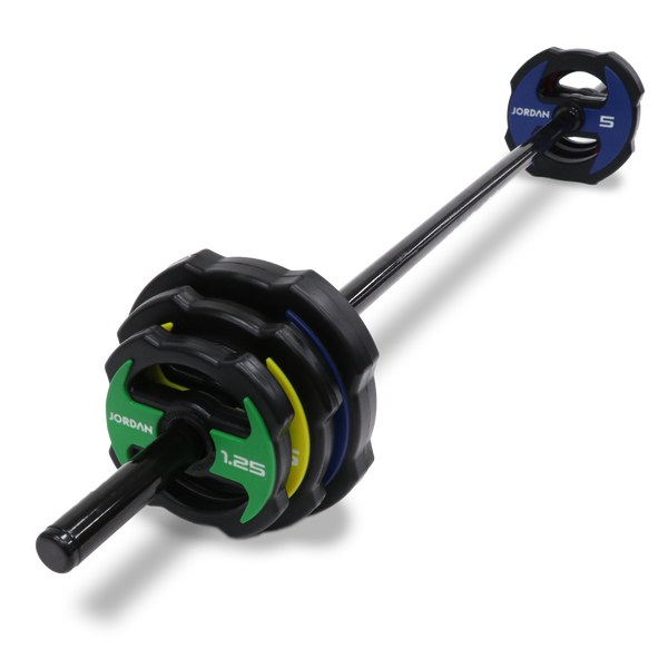 SAVE 50%! JORDAN® Ignite V2 Urethane Studio Barbell Sets - Colour Coded