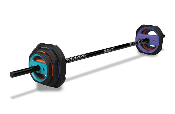 JORDAN® Ignite Pump X ™ Urethane Studio Barbell Sets and Plates