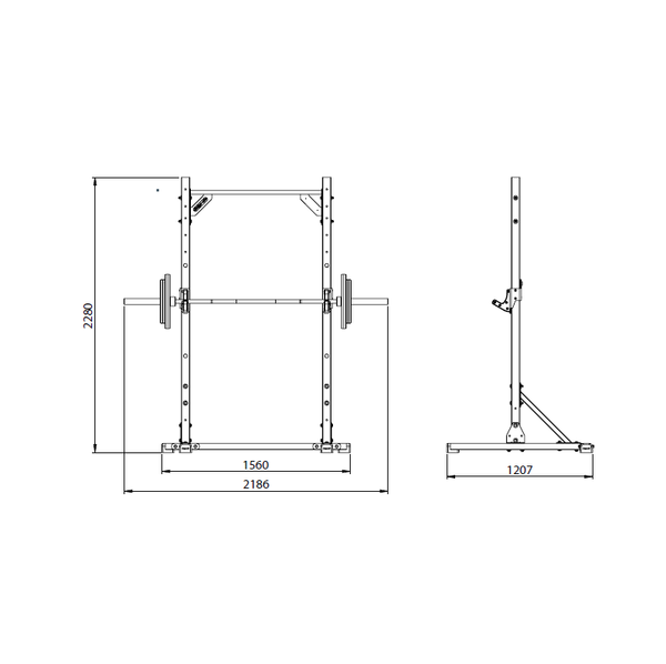 Freestanding Quarter Gym Rack Jordan Fitness