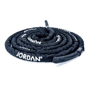 JORDAN Black Battle Rope 38mm diameter, approx. 30ft/9m