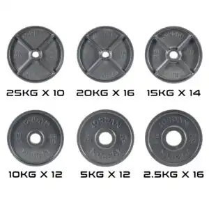 JORDAN® Deep Dish Olympic Weight Plates Set