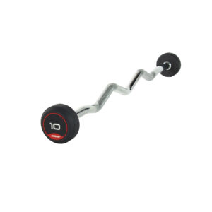 Jordan Rubber Fixed Barbell - Curl Bar - Red